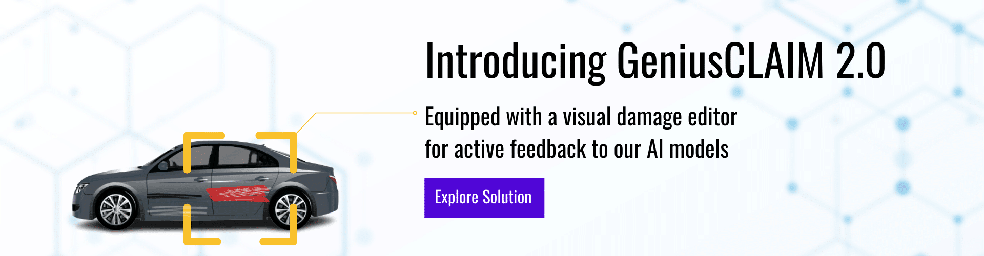 GeniusCLAIM 2.0 - Equipped with a visual damage editor for active feedback to our AI models