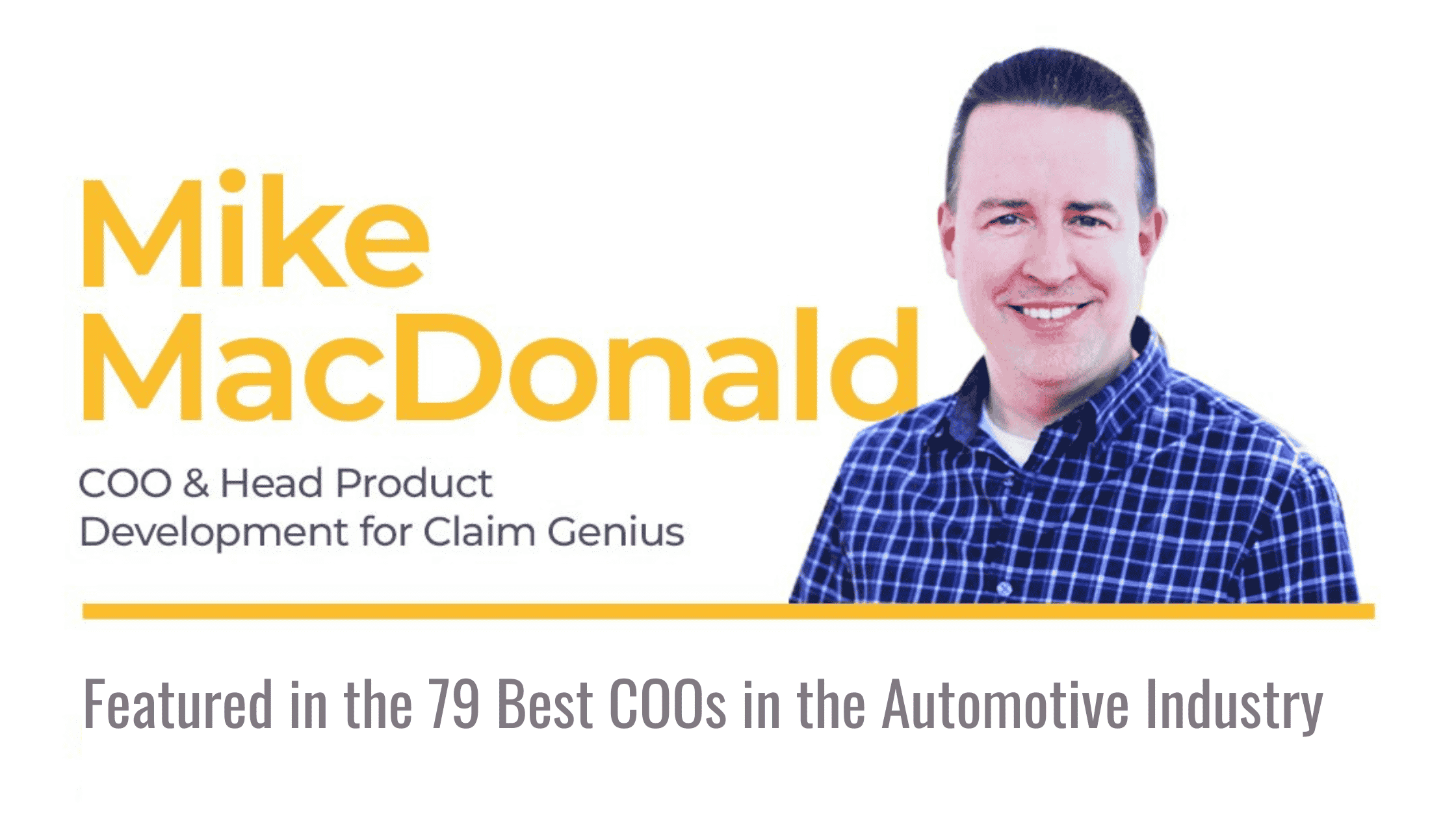 Featured in the 79 best COOs in the automative industry - Home - Auto Claims