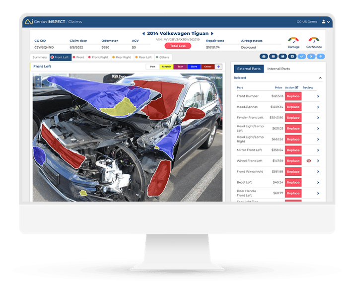 GeniusINSPECT for Claims Dashboard 1 - GeniusINSPECT<br><span class="page-subtitle">For Claims</span>